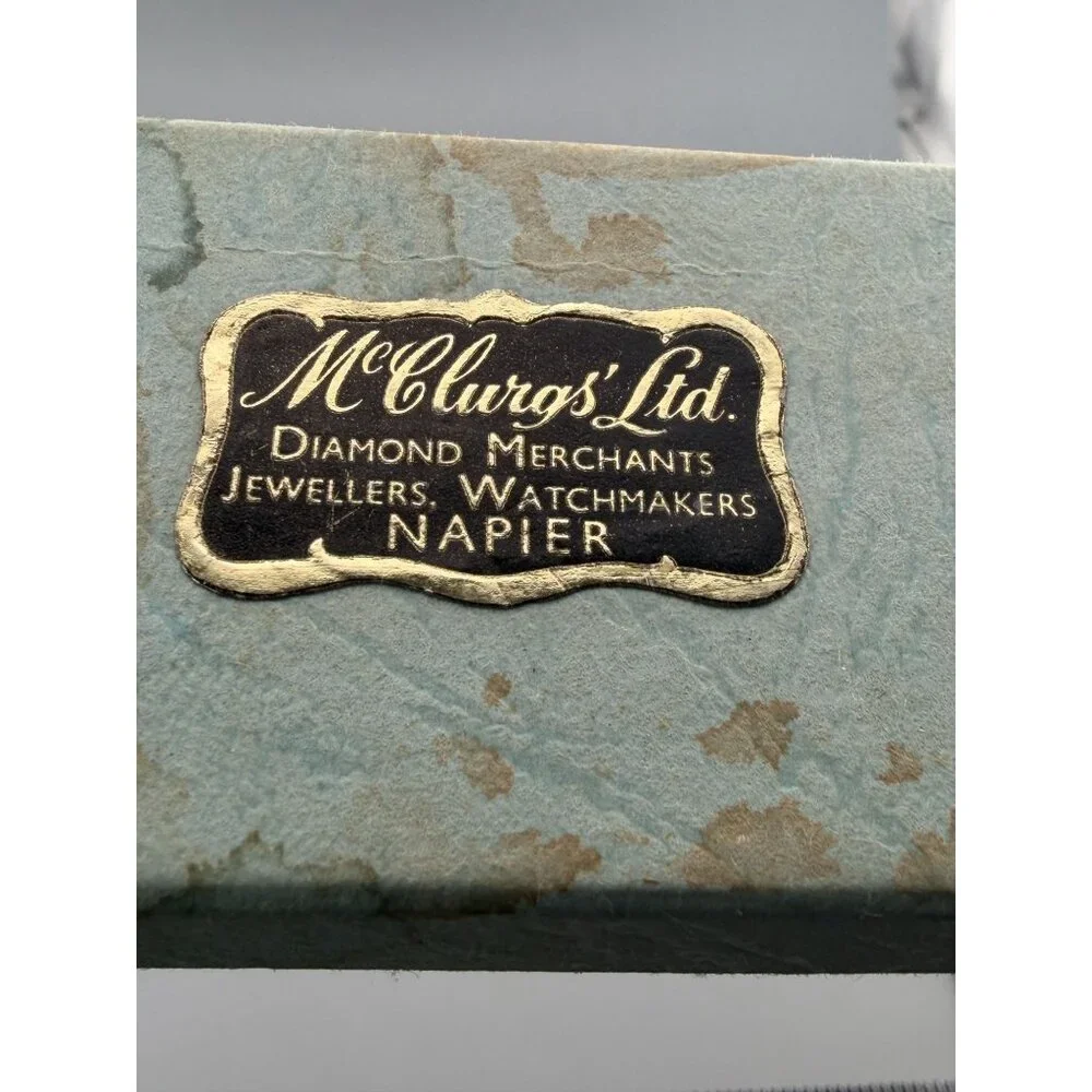Vintage Napier Jam Spoon Jadeite Handle Gilt Metal McClurg's Jeweler Box